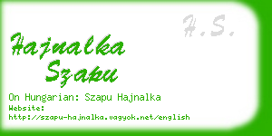 hajnalka szapu business card